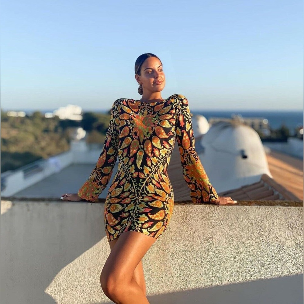 ZARA PRINTED MINI DRESS